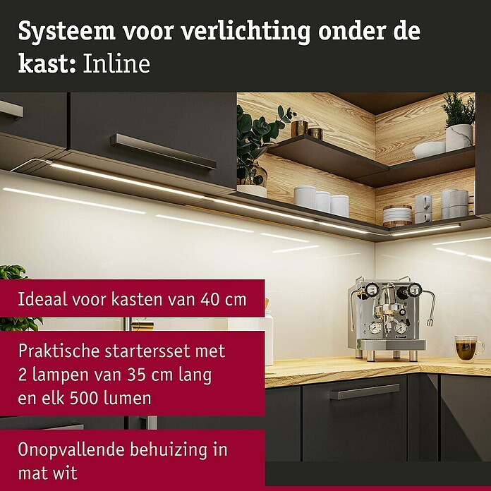 Paulmann Led-onderbouwverlichtingset 2x Wit (4 W, Wit) | BAUHAUS