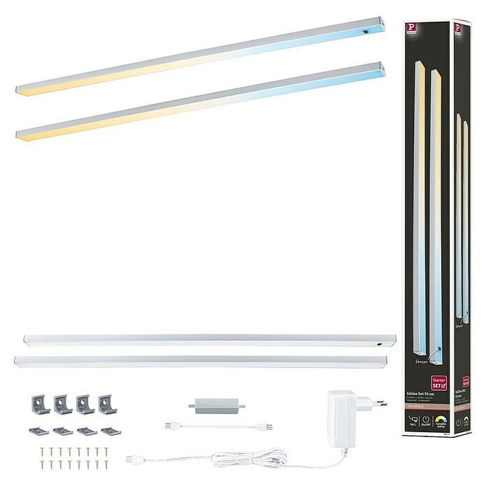 Paulmann Led-onderbouwverlichting 2x Chroom 6W (l x b x h: 26 x 350 x 11 mm, 230 V) | BAUHAUS