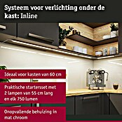 Paulmann Led-onderbouwverlichting 2x Chroom 6W (l x b x h: 26 x 350 x 11 mm, 230 V) | BAUHAUS