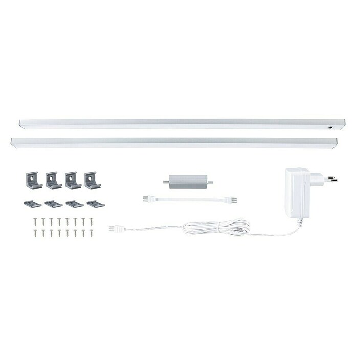 Paulmann Led-onderbouwverlichting 2x Chroom 6W (l x b x h: 26 x 350 x 11 mm, 230 V) | BAUHAUS