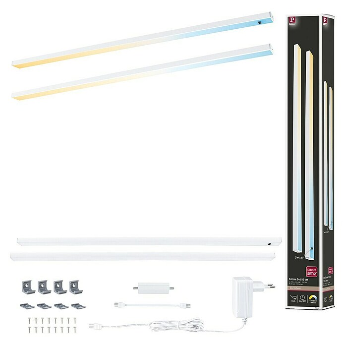 Paulmann Led-onderbouwverlichting 2x Wit 6W (l x b x h: 26 x 350 x 11 mm, 230 V) | BAUHAUS