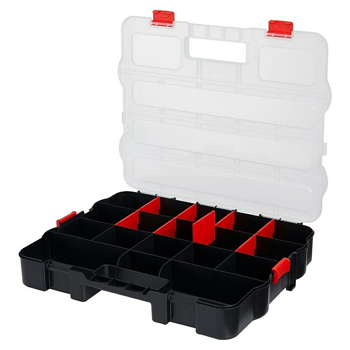 Alutec Organizer Compact 386 (L x B x H: 386 x 310 x 68 mm, Anzahl Fächer: 18 Stk., Ohne Inhalt) | BAUHAUS