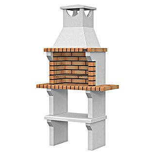 Collippo Vagos Barbacoa de obra (Superficie parrilla: 55 x 35 cm, Naranja)