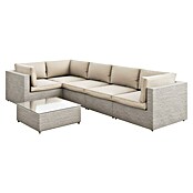 Sunfun Conjunto de muebles Ocala II (6 pzs., Ratán sintético/Aluminio, Crema) | BAUHAUS