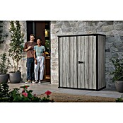 Keter Geräteschrank Signature Strom Grey High-Store (Außenmaß inkl. Dachüberstand (B x T): 140 x 73,6 cm, Stormgrey, Kunststoff) | BAUHAUS