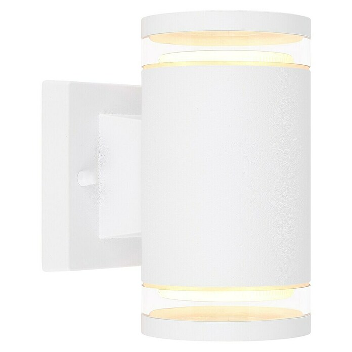 Globo LED-Außenwandleuchte Alcala (11 W, Weiß, Ø x H: 10 x 16,5 cm) | BAUHAUS