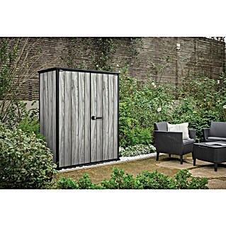 Keter Geräteschrank Signature Strom Grey High-Store (Außenmaß inkl. Dachüberstand (B x T): 140 x 73,6 cm, Stormgrey, Kunststoff)
