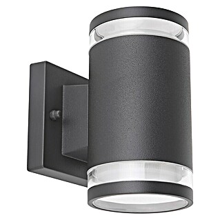 Globo LED-Außenwandleuchte Alcala (11 W, Anthrazit, Ø x H: 10 x 16,5 cm)