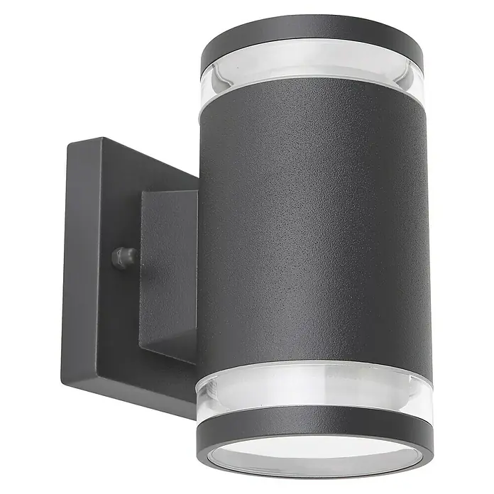 Globo LED-Außenwandleuchte Alcala - 11 W, Anthrazit, Ø x H: 10 x 16,5 cm - Schlichte, moderne Außenwandleuchte in Anthrazit. Die zylindrische Lampe sorgt für angenehmes Licht und ist eine stilvolle Ergänzung für jeden Eingangsbereich.