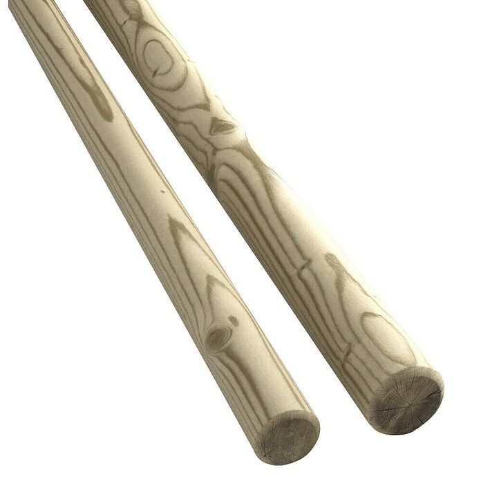 Zaunpfosten Rundhölzer (Höhe: 400 cm, Durchmesser: 8 cm, Braun, Holz) | BAUHAUS