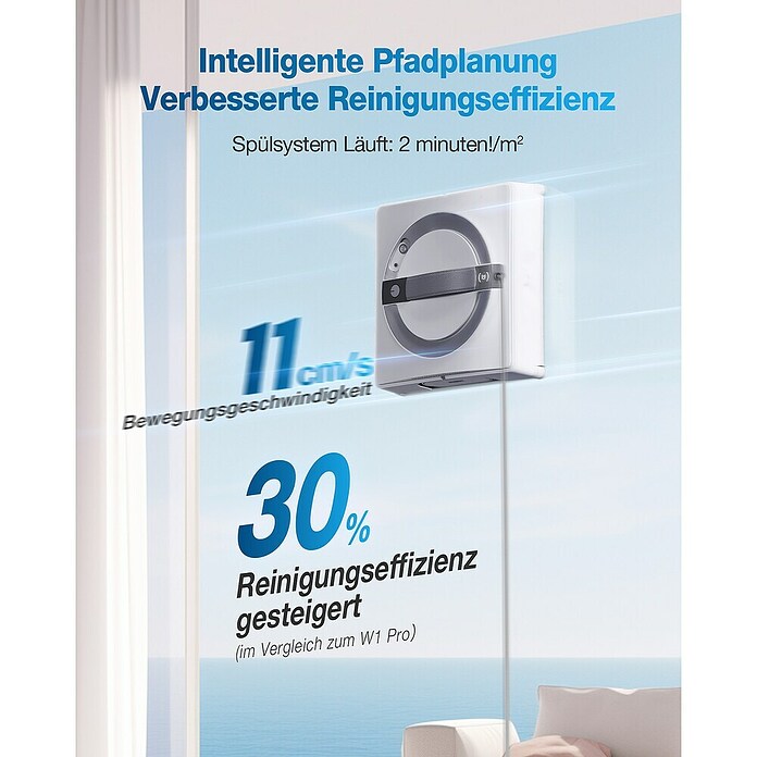 Ecovacs Fensterreinigungsroboter Winbot W2 Omni (Tankvolumen: 60 ml, Akkulaufzeit: 110 min) | BAUHAUS