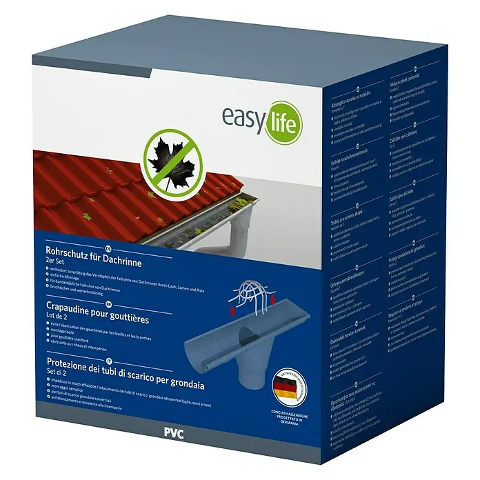 Easy Life Laubfangkorb - Nennweite 50 -125 mm - Product shot of the "easy life" downpipe protection set.