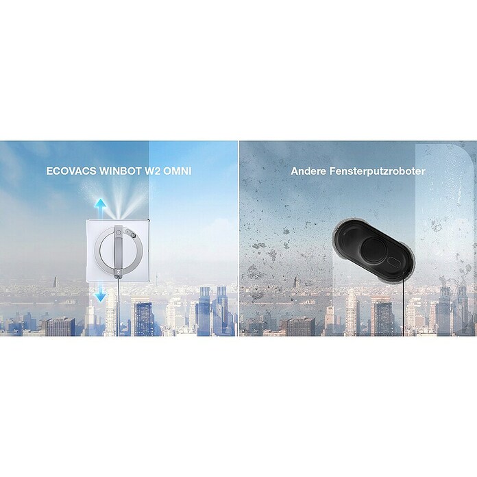 Ecovacs Fensterreinigungsroboter Winbot W2 Omni (Tankvolumen: 60 ml, Akkulaufzeit: 110 min) | BAUHAUS