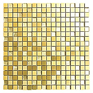 Mosaikfliese Quadrat ALF A307 (30 x 30 cm, Gold, Matt)