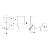 Pack de WC Adan 2004 (Sin borde de descarga, Sin esmalte especial, Salida WC: Vertical, Blanco) | BAUHAUS