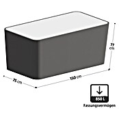 Westmann Hochbeet Primus L (75 x 150 x 77 cm, Metall, Anthrazit/Braun) | BAUHAUS