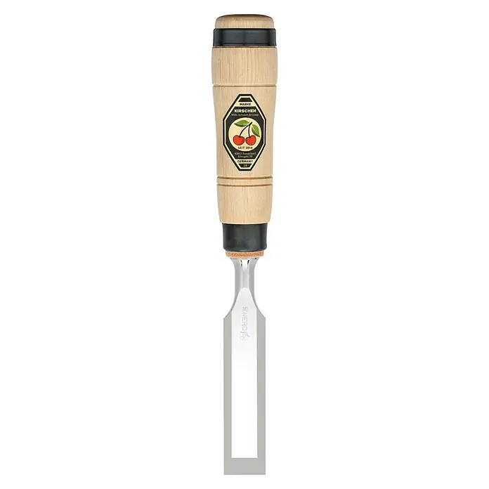 Kirschen Zimmermannsbeitel - Klingenbreite: 30 mm - Stecheisen mit Holzgriff und schwarzer Zwinge. Das Werkzeug ist von Kirschen, hat eine scharfe Klinge und ist für präzise Holzarbeiten ideal.