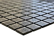 Mosaikfliese Quadrat Crystal Uni CM 4BL12 (30 x 30 cm, Schwarz, Glänzend)