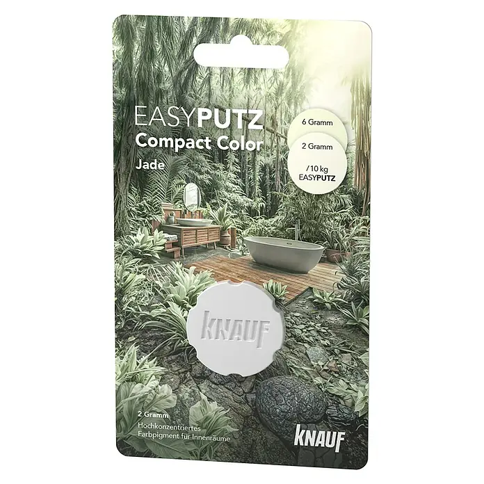 Knauf Putz-Abtönfarbe Compact Color - Jade, 2 g - Produktbild von Easyputz Compact Color Jade, einem hochkonzentrierten Farbpigment für Innenräume von Knauf.