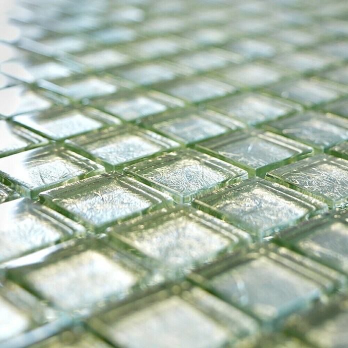 Mosaikfliese Quadrat Crystal Uni XCM 8SB26 (30 x 30 cm, Silber, Glänzend)