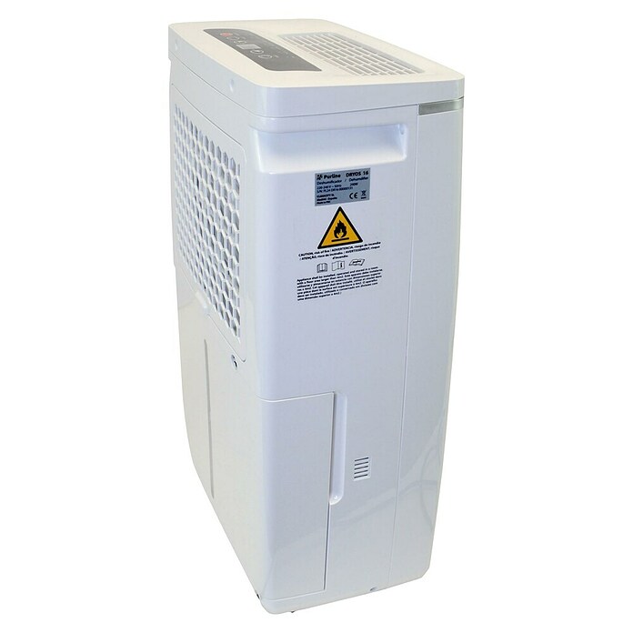 Purline Deshumidificador Dryos 16 (240 W, Potencia de deshumidificación: 16 l/día, Blanco, 55 l) | BAUHAUS