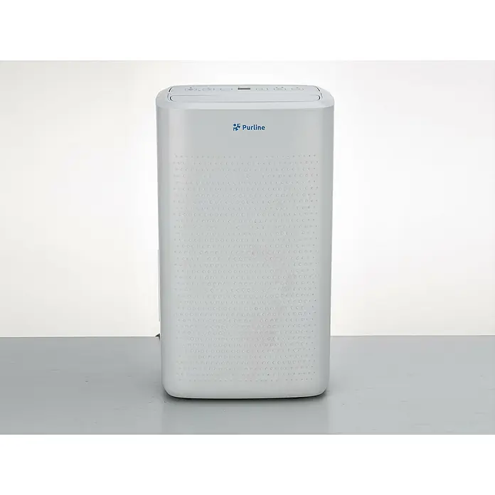 Purline Deshumidificador eléctrico Dryos 12 - 250 W, Potencia de deshumidificación: 12 l/día, L x An x Al: 19 x 28 x 48 cm, Blanco - El purificador de aire Purline para un aire interior limpio. Ideal para alérgicos y asmáticos. Filtra polvo, polen y olores.