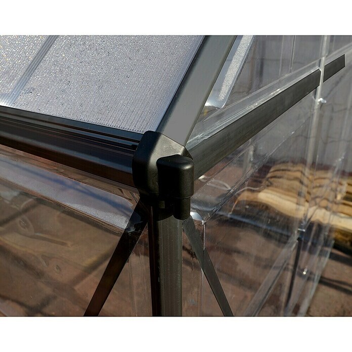 Palram – Canopia Invernadero Hybrid (Medidas ext. (An x Pr): 185 x 126 cm, 0,7 mm, Antracita) | BAUHAUS
