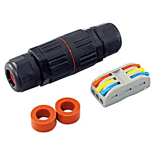 Kabelverbinder mit Hebelklemme (Schwarz, IP68, Querschnitt: 0,5 mm² - 4 mm²)