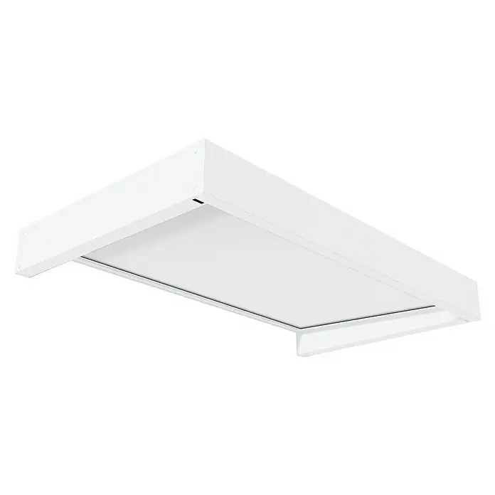 Palram – Canopia Pultvordach Sophia - 160 x 95 x 17 cm, Weiß, Farbe Dach: Opal - Weißes rechteckiges LED-Anbauleuchte.