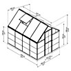 Palram Gewächshaus Hybrid (Polycarbonat, Grundfläche: 4,6 m²)
