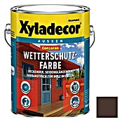 Xyladecor Wetterschutzfarbe Consolan (Dunkelbraun, Seidenglänzend, 2,5 l, Wasserbasiert)