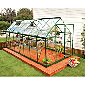 Palram – Canopia Gewächshaus Harmony (Außenmaß inkl. Dachüberstand (B x T): 185 x 426 cm, Grün, Grundfläche: 7,9 m²) | BAUHAUS