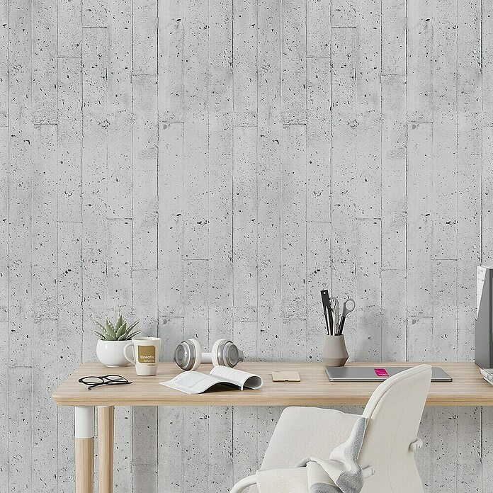 Rollo adhesivo vinílico Premium (280 x 90 cm, Encofrado, Gris, Autoadhesivo) | BAUHAUS