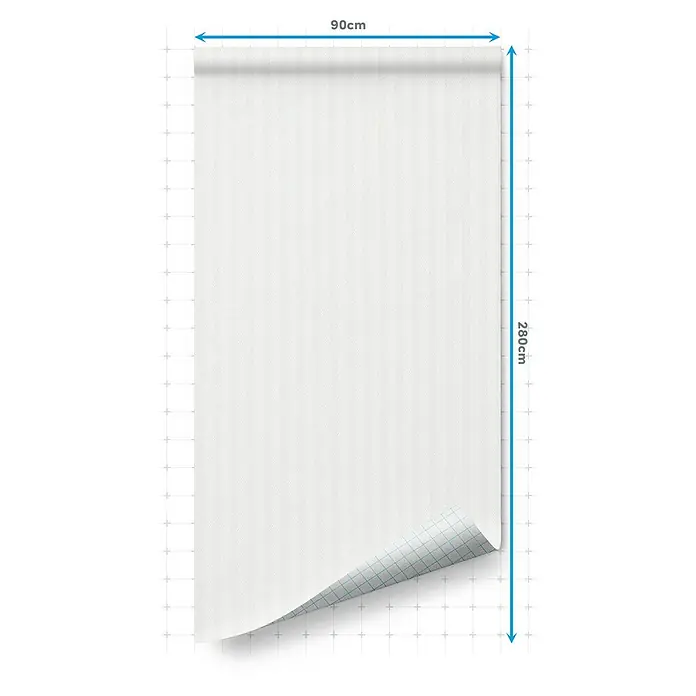 Lámina decorativa autoadhesiva vinílico Premium - 90 x 280 cm, Calma, Blanco - Película autoadhesiva blanca, de 90 cm de ancho y 280 cm de largo, ideal para decorar y manualidades.