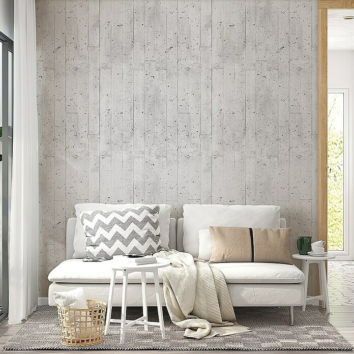 Rollo adhesivo vinílico Premium (280 x 90 cm, Encofrado, Gris, Autoadhesivo) | BAUHAUS