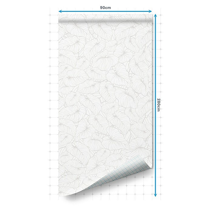 Rollo adhesivo vinílico Premium (280 x 90 cm, India, Blanco, Autoadhesivo) | BAUHAUS