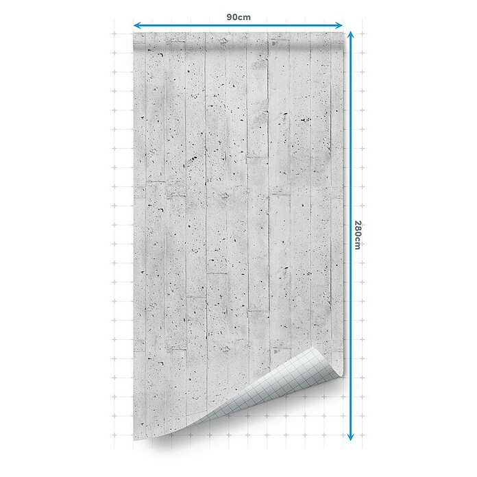 Rollo adhesivo vinílico Premium (280 x 90 cm, Encofrado, Gris, Autoadhesivo) | BAUHAUS