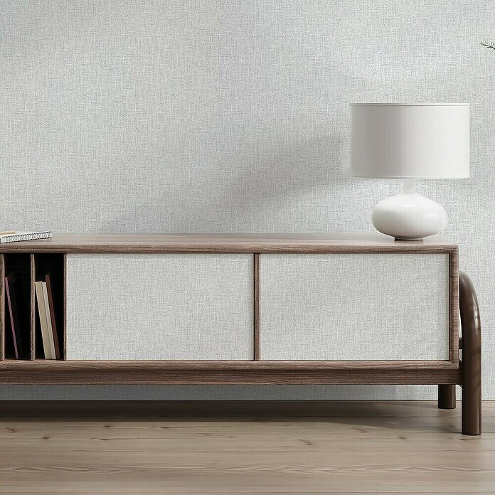 Rollo adhesivo vinílico Premium (280 x 90 cm, Lienzo, Gris, Autoadhesivo) | BAUHAUS