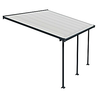 Terrassenüberdachung Tuscany LED (B x T: 425 x 300 cm, Anthrazitgrau, Polycarbonat, Transparent)