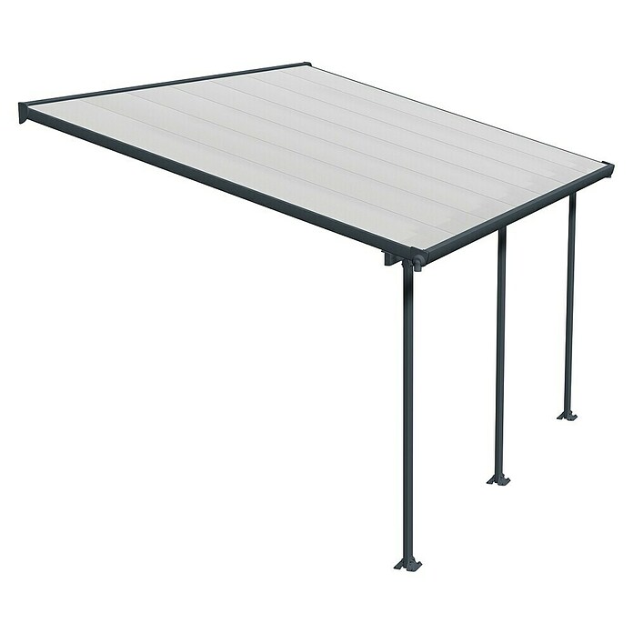Terrassenüberdachung Tuscany LED (Tiefe: 3 m, B x H: 5,46 x 2,1 m, Anthrazitgrau)