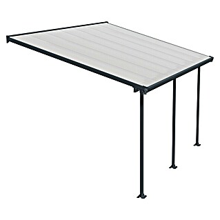 Terrassenüberdachung Tuscany LED (B x T: 546 x 300 cm, Anthrazitgrau, Polycarbonat, Transparent)