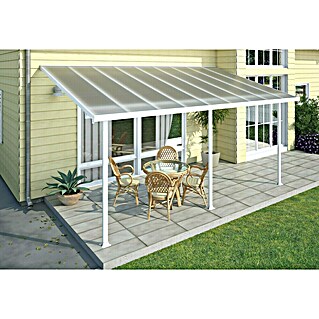 Terrassenüberdachung Tuscany LED (B x T: 546 x 300 cm, Verkehrsweiß)