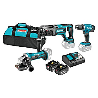 Makita Set orodij DDF453Z + DHR241Z + DGA452Z + DC18RC + 2 x BL1830B (18 V, 3 Ah, 7 -del.)