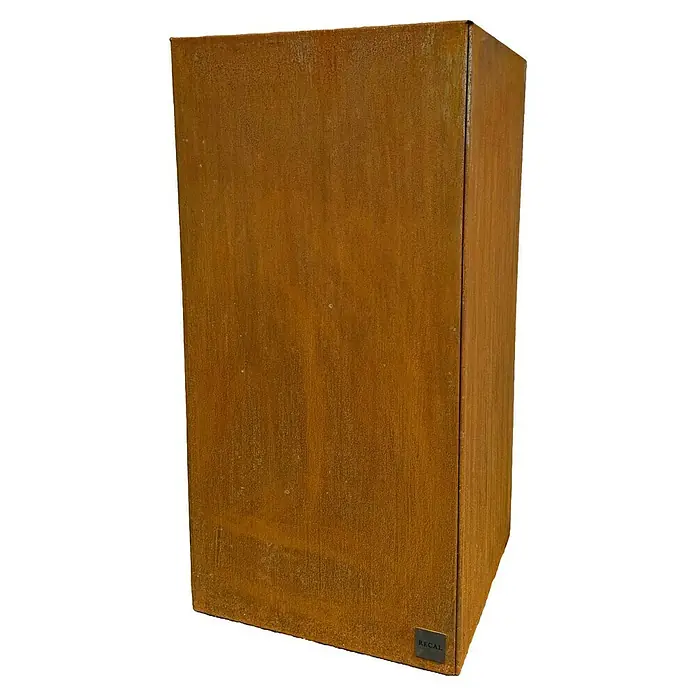 Recal Pflanzkübel eckig Corten - Außenmaß (L x B x H): 40 x 40 x 80 cm, Stahl, Braun - Hoher, rechteckiger Pflanzkübel aus Cortenstahl mit rustikaler Rostoptik.