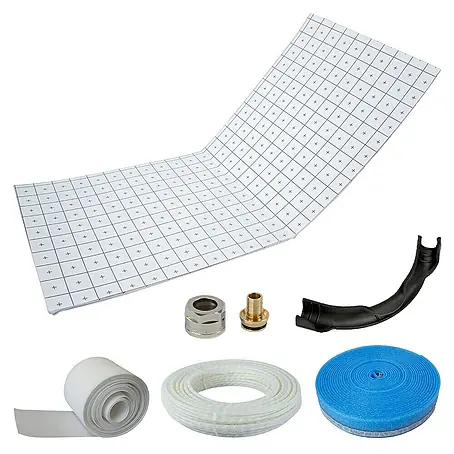 Solarfloor  Fußbodenheizung Klett-Faltplatte Komplettpaket