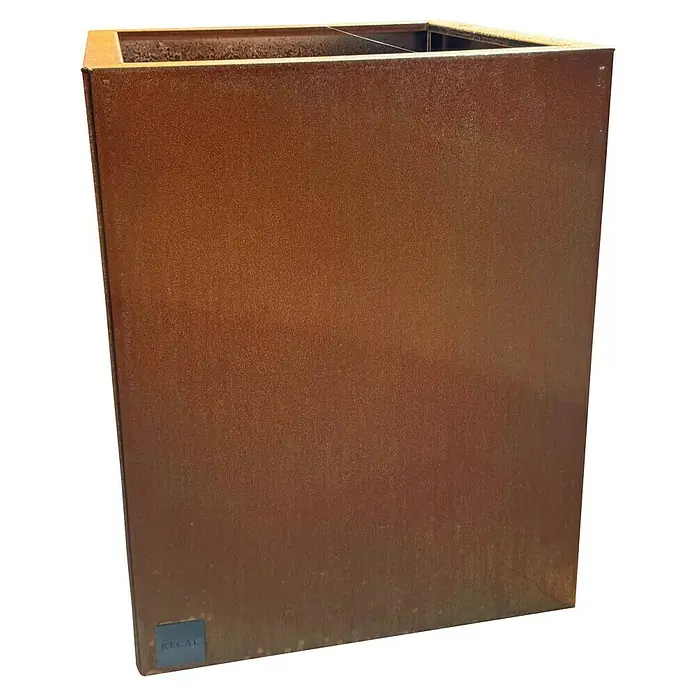 Recal Pflanzkübel eckig Corten - Außenmaß (L x B x H): 40 x 40 x 80 cm, Stahl, Braun - Rechteckiger Pflanzkübel aus Cortenstahl mit texturierter, rostbrauner Oberfläche.