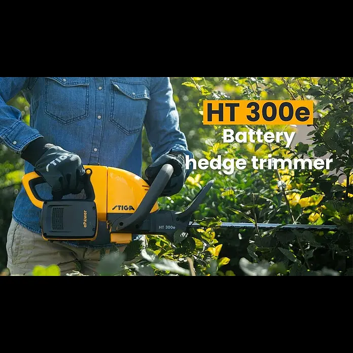 Stiga Akku-Heckenschere HT 300E - 2 Akkus, Schnittlänge: 54 cm - New STIGA cordless hedge trimmer:  HT 300e