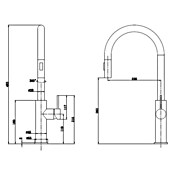 Grifo de cocina extraíble Rea (Antracita, Satinado) | BAUHAUS
