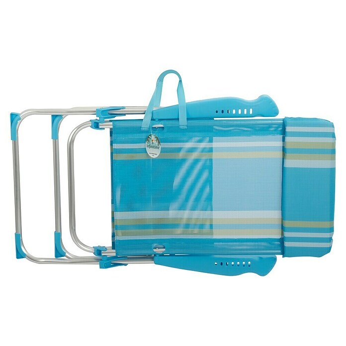 Silla de camping Nora (L x An x Al: 66 x 63 x 112 cm, Azul/Blanco, Aluminio/Textiline) | BAUHAUS