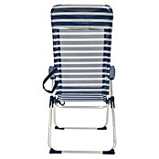 Silla de camping Nora (L x An x Al: 66 x 63 x 112 cm, Azul/Blanco, Aluminio/Textiline) | BAUHAUS